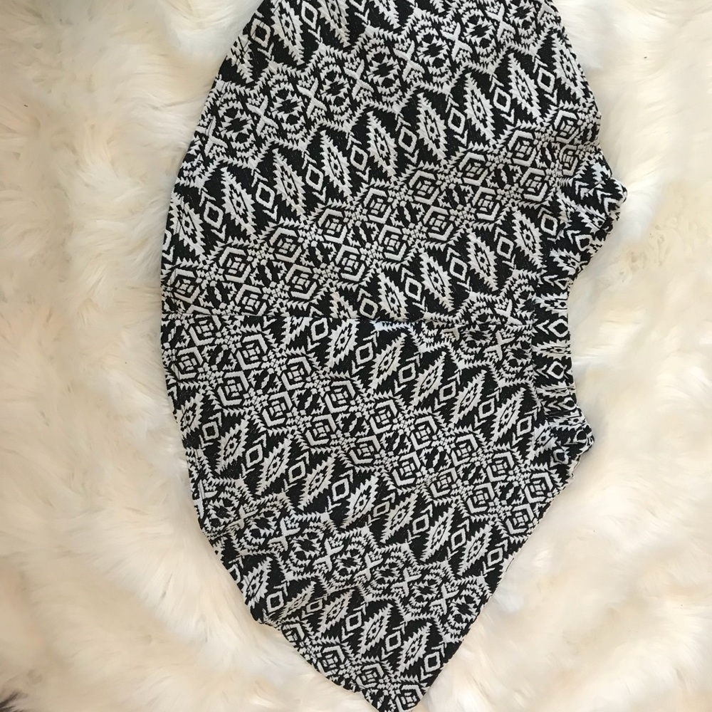 Black and white paisley skirt